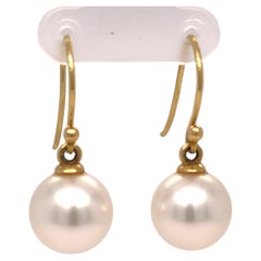 Paspaley 18ct Yellow Gold Shepherd Hook Earrings 6.34g