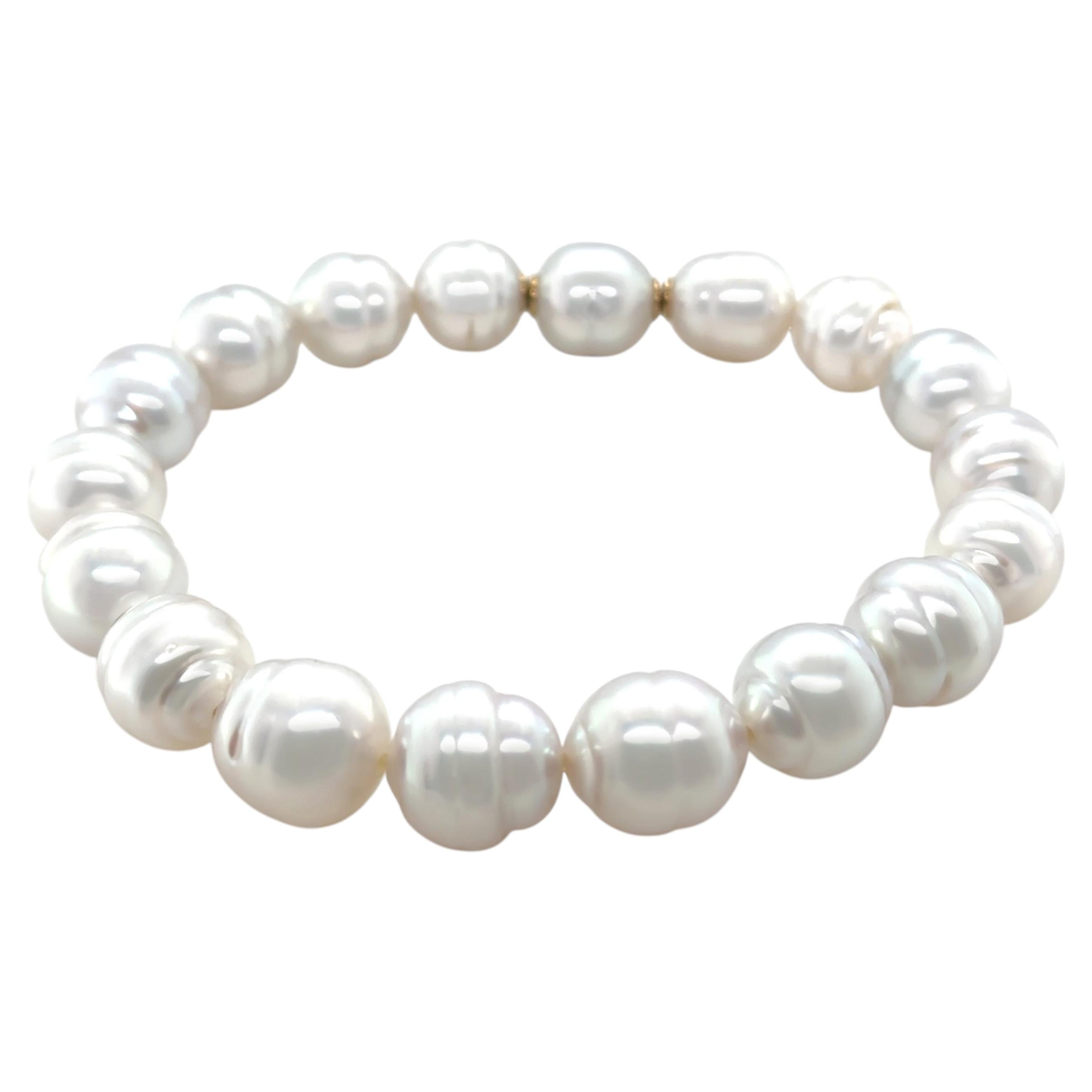Bracciale Paspaley con perle circolari dei Mari del Sud australiani e diamanti, 0,054 ct, 29,52 g in vendita