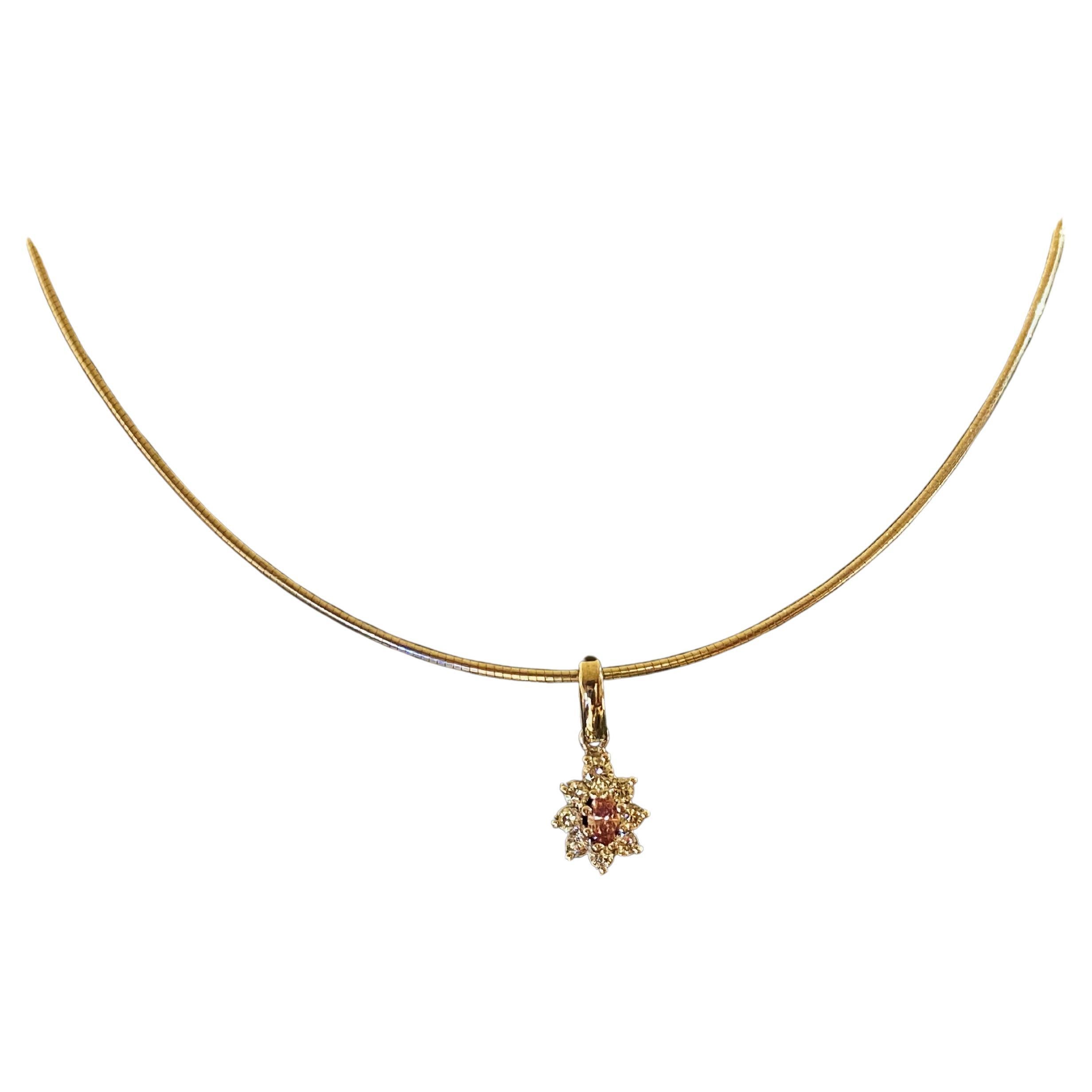 Collana Paspaley Diamond 18K con diamante naturale ovale Pink Diamond (3P) 0,20ct GSL In condizioni ottime in vendita a MELBOURNE, AU