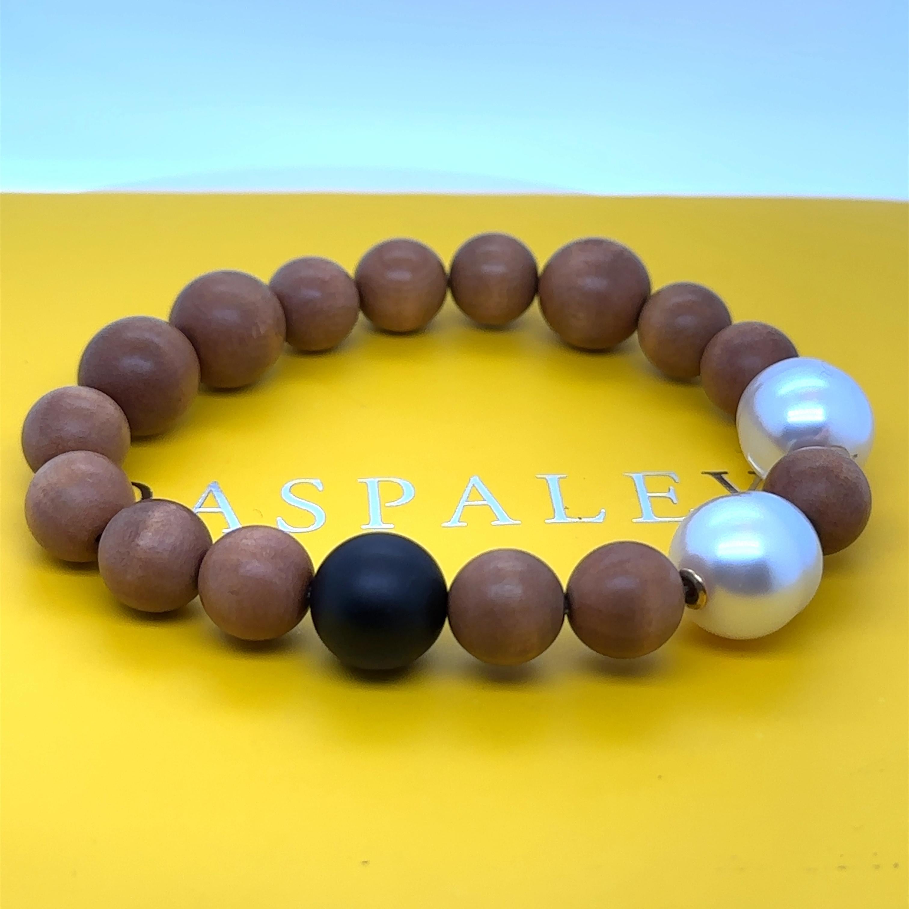 Paspaley Kimberley Onyx Kreis-Perlenarmband Damen