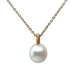 Paspaley South Sea Pearl Dive Rope Pendant with 9ct Yellow Gold Chain 6.32g