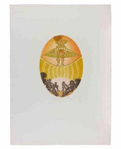 Surreal Composition - Etching by Pasquale Basile - 1982