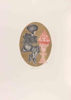 Surreal Composition - Etching by Pasquale Basile - 1991