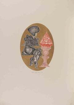 Surreal Composition - Etching by Pasquale Basile - 1991