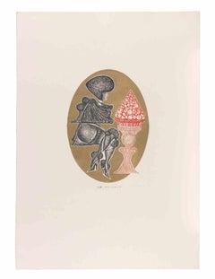 Surreal Composition - Etching by Pasquale Basile - 1991