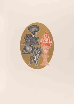Surreal Composition - Etching by Pasquale Basile - 1991