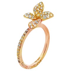 Pasquale Bruni 18 Karat Rose Gold Diamond Petit Garden Ring Size 6.75