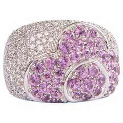 Pasquale Bruni 18 Karat White Gold 2, 30 Carat Pink Sapphires and Diamond