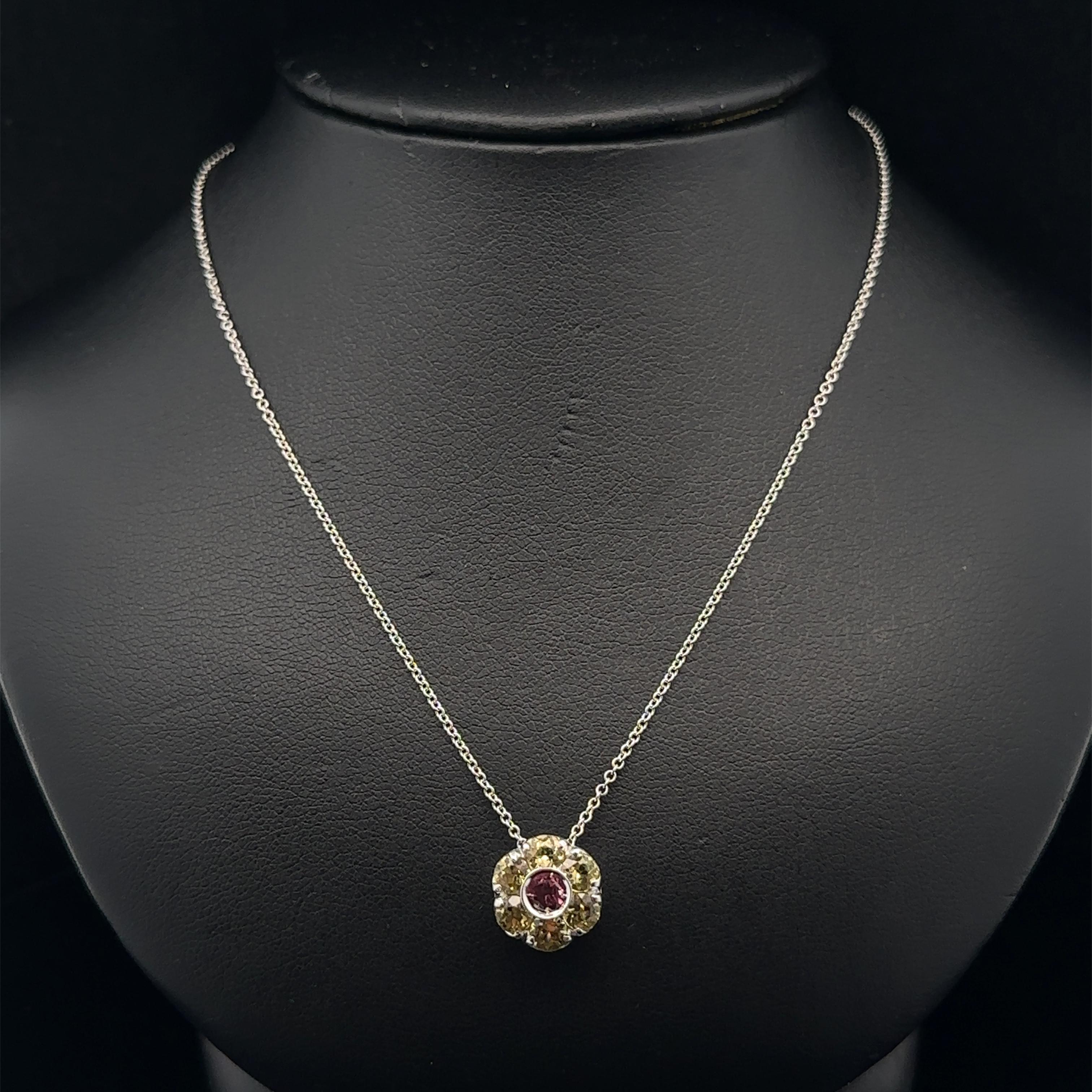 Pasquale Bruni 18k Gold Lemon Quartz Tourmaline Flower Cluster Pendant Necklace 5