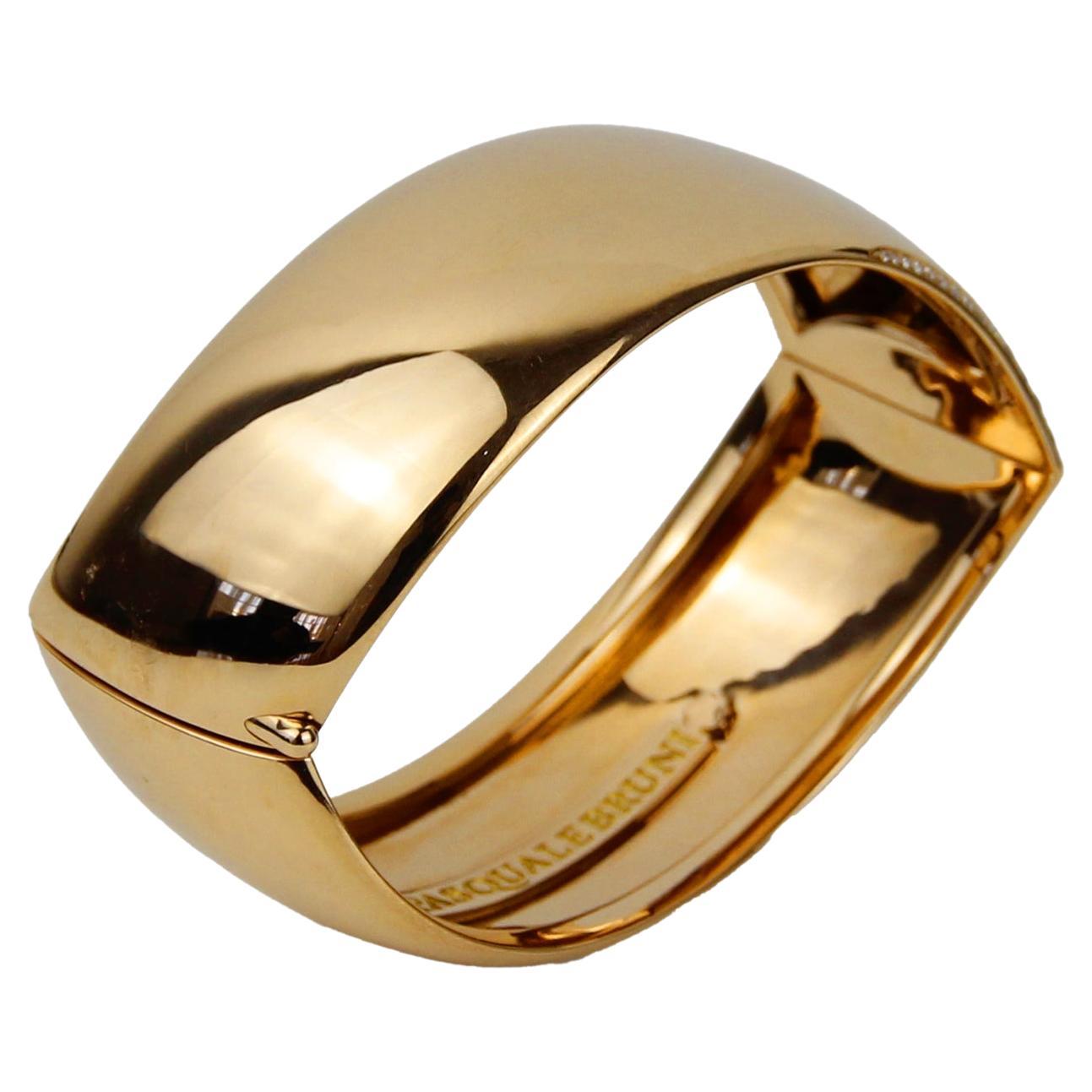 Pasquale Bruni Bracelet jonc en or rose 18 carats avec diamants de 0,60 carat
