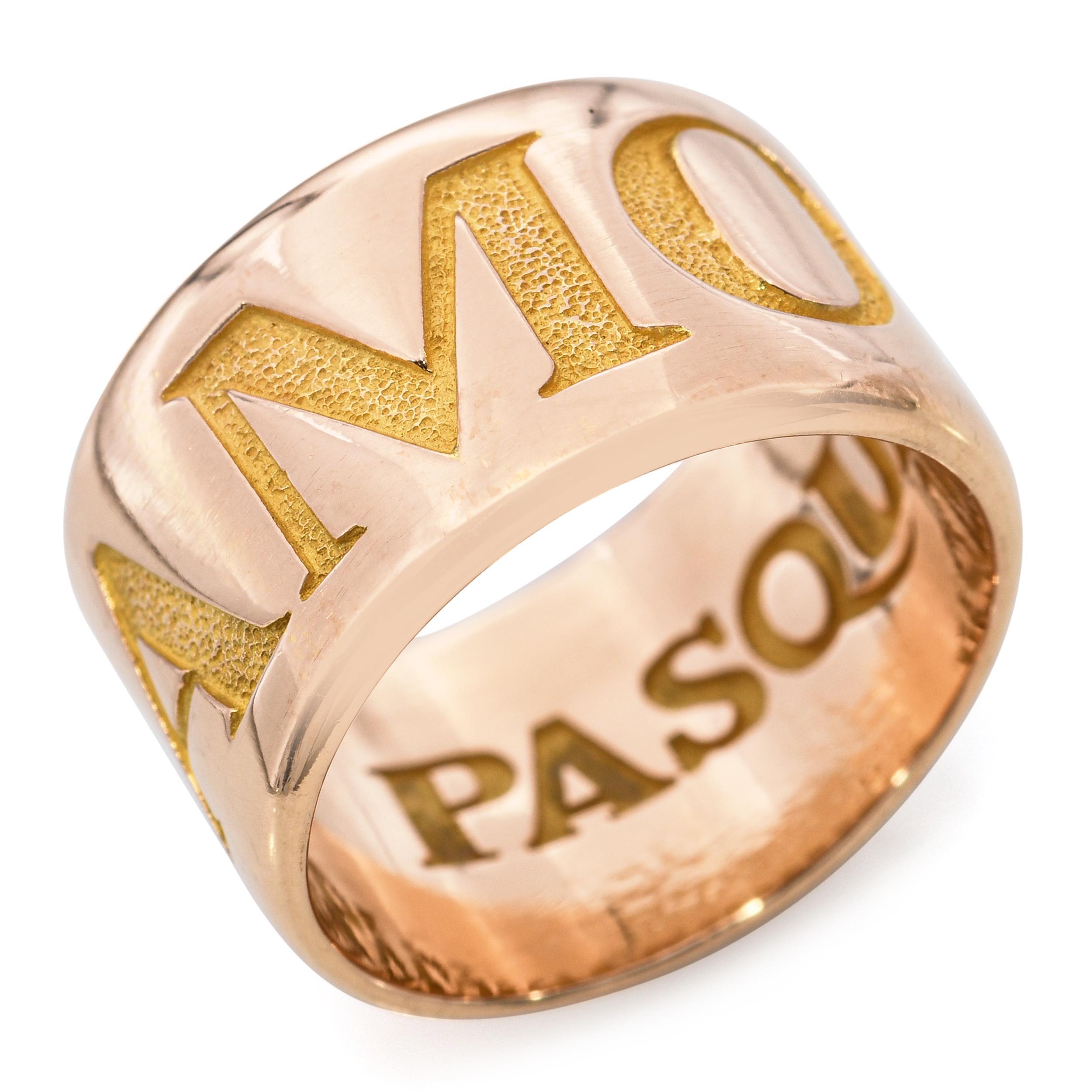 Der kühne, romantische und unverkennbar italienische Ring Amore von Pasquale Bruni verkörpert die für das Haus typische Verschmelzung von sinnlichem Design und poetischer Symbolik. Der aus reichem Gold gefertigte Ring mit seiner auffallend modernen