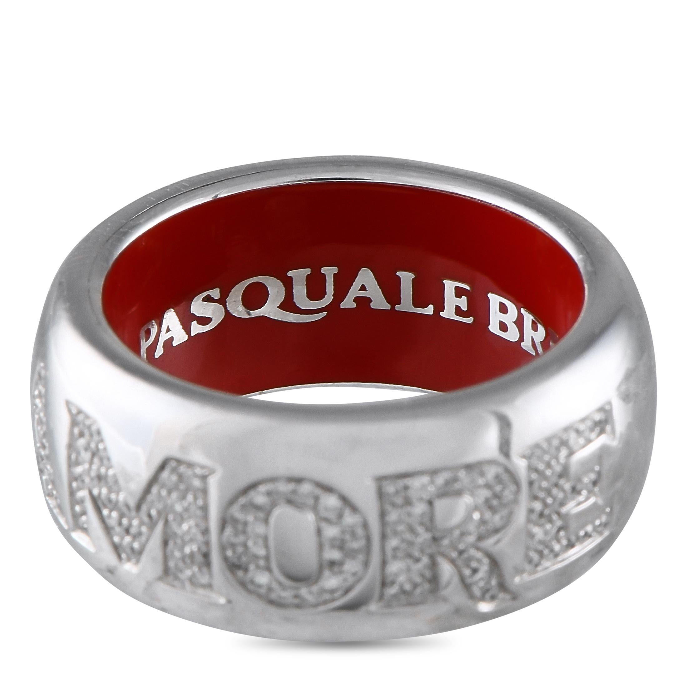 Pasquale Bruni 18K White Gold 0.33ct Diamond Band Ring In New Condition For Sale In Southampton, PA