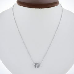 Collana Pasquale Bruni in oro bianco 18k 0.50ctw Pave Diamond Heart Pendant 16"