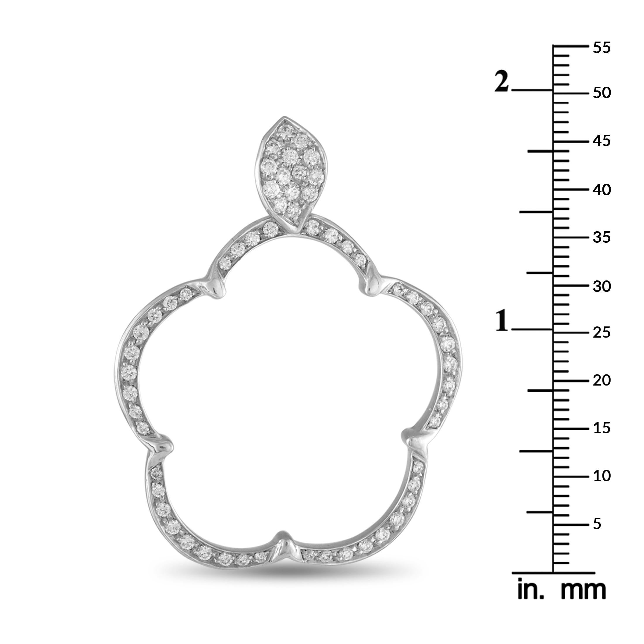 Pasquale Bruni 18K White Gold 0.73ct Diamond Earrings In New Condition For Sale In Southampton, PA