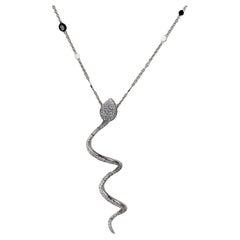 Collana a serpente con diamanti in oro bianco 18 carati da 0,98 carati di Pasquale Bruni