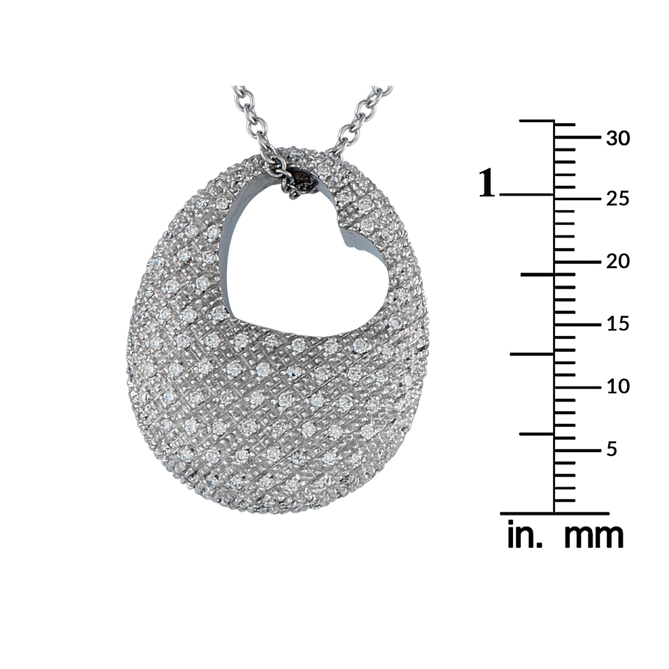 Pasquale Bruni 18K White Gold 1.45ct Diamond Necklace In Excellent Condition For Sale In Southampton, PA