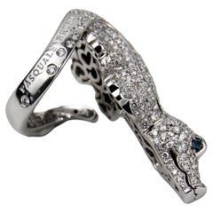 Pasquale Bruni 18K White Gold 4.84ctw Diamond Crocodile Ring