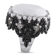 Anillo Pasquale Bruni de oro blanco de 18 quilates, 5,01 quilates de diamantes y ágata