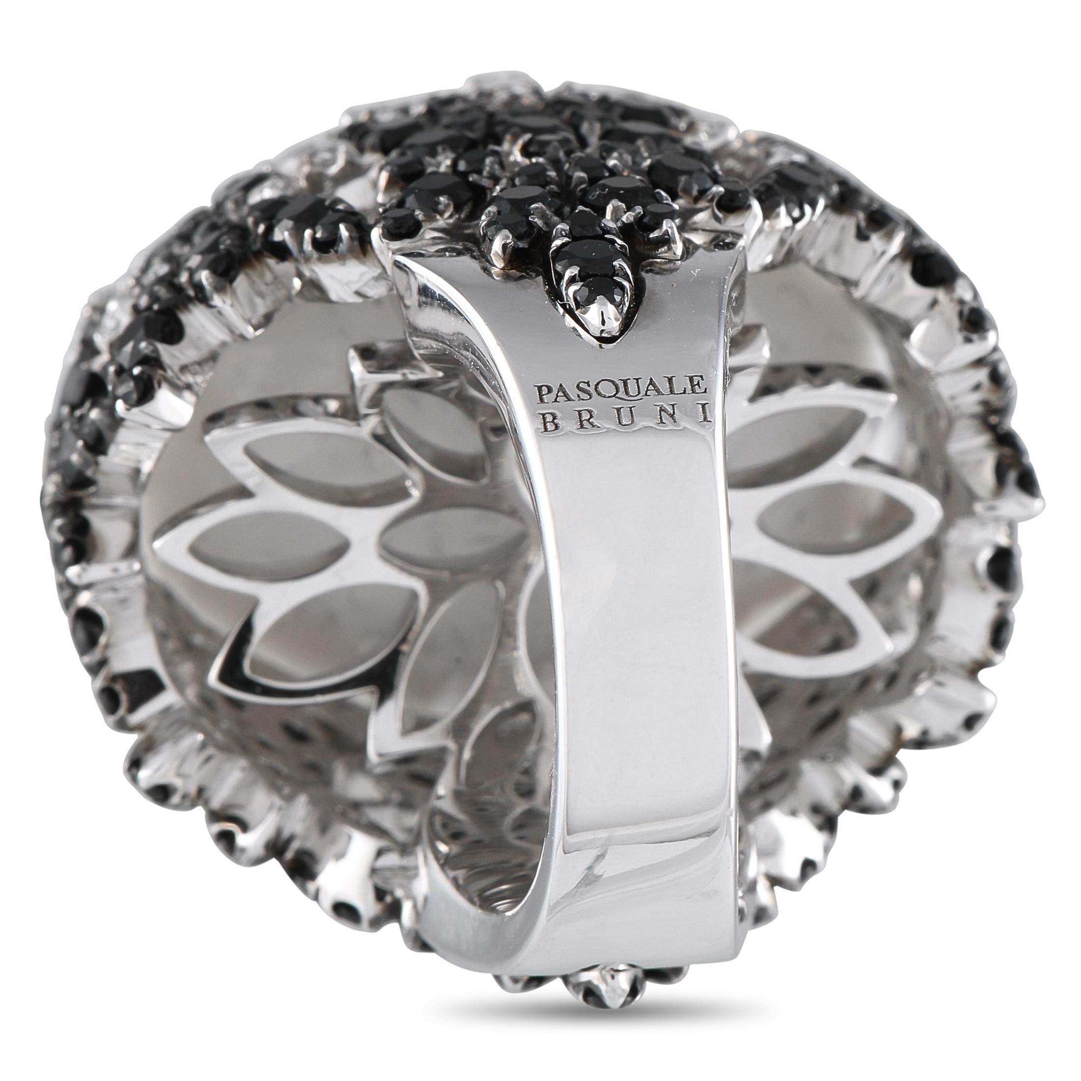 Pasquale Bruni 18K White Gold 5.01ct Diamond and Agate Ring In New Condition For Sale In Southampton, PA