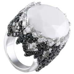 Pasquale Bruni 18K White Gold 5.01ct Diamond and Agate Ring