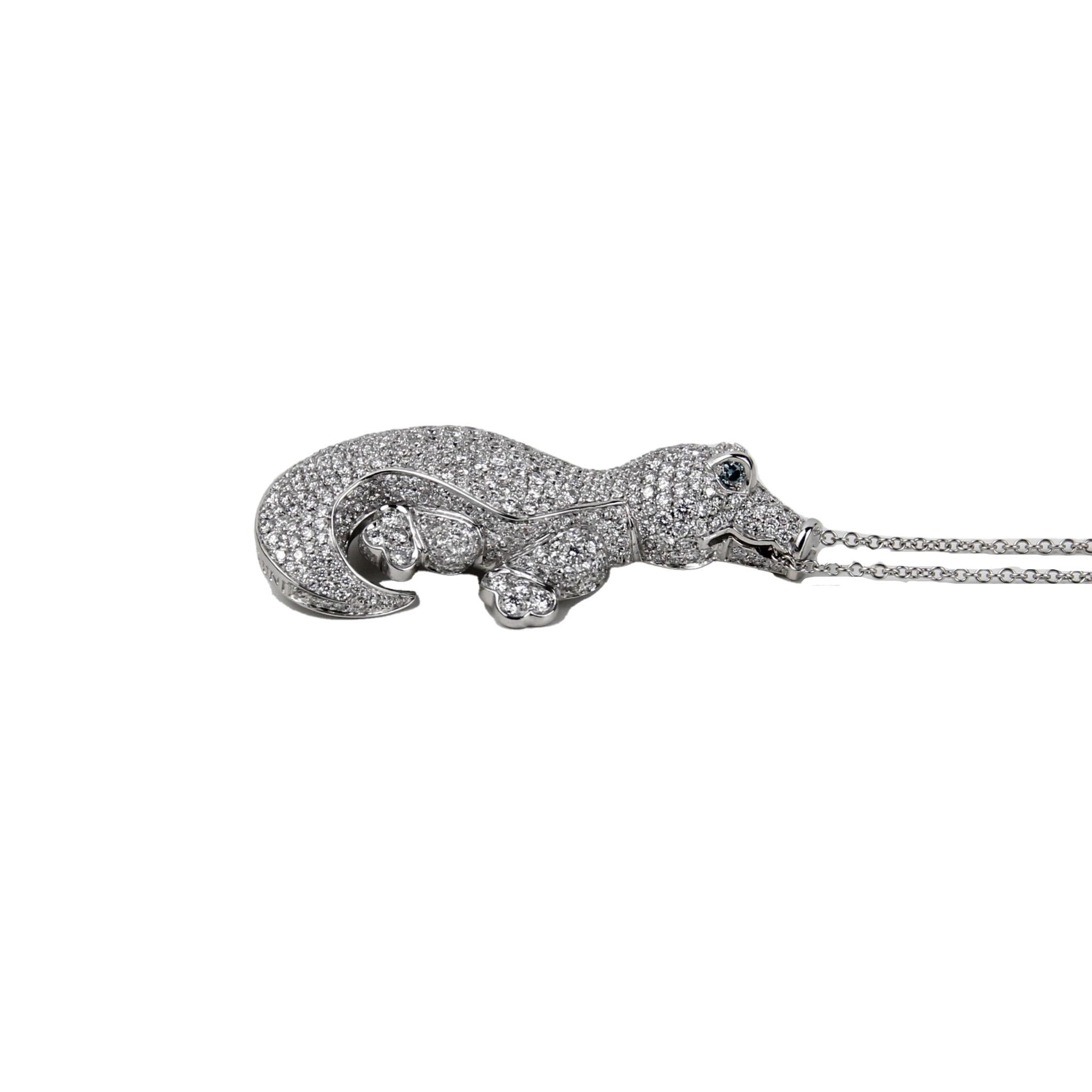 Pasquale Bruni Crocodile Necklace
18K White Gold 
Diamond: 7.14ctw
