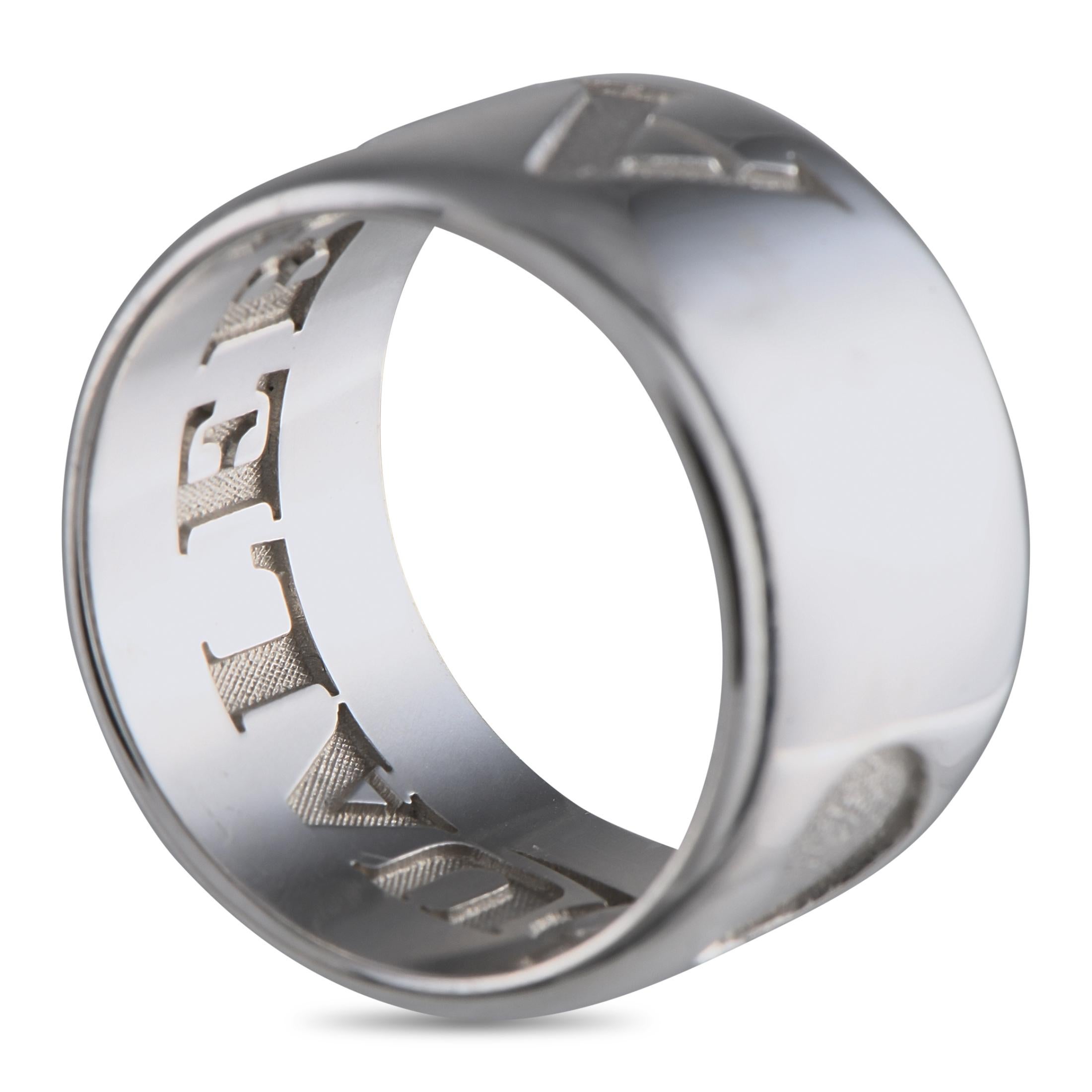 Women's Pasquale Bruni 18K White Gold Amore Band Ring For Sale