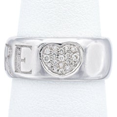 Anello Amore Heart in oro bianco 18k con diamanti di Pasquale Bruni