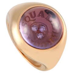 Pasquale Bruni, bague en or jaune 18 carats, diamant et améthyste