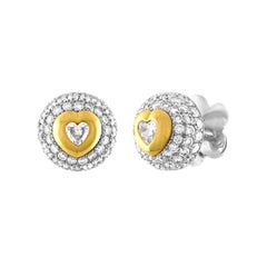 Pasquale Bruni 3.50 Carat Diamond Gold Button Stud Earrings