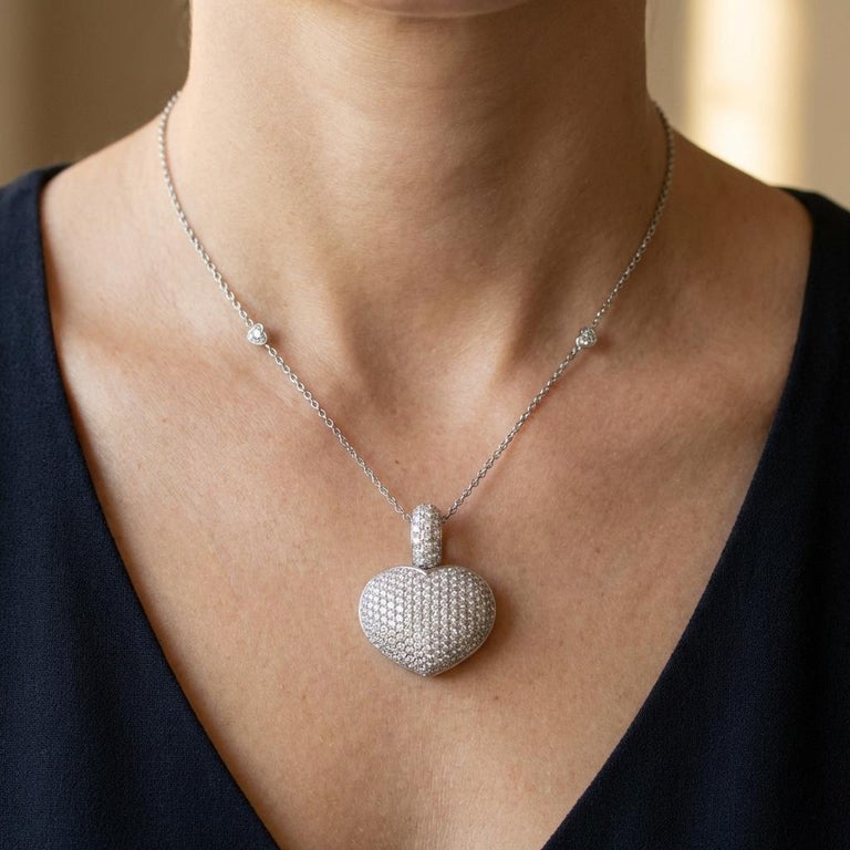 Pasquale Bruni 7 Carat Diamond Heart Pendant Necklace photo 3