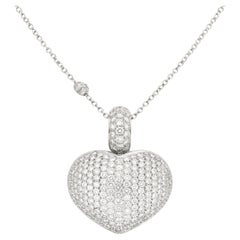 Pasquale Bruni 7 Carat Diamond Heart Pendant Necklace