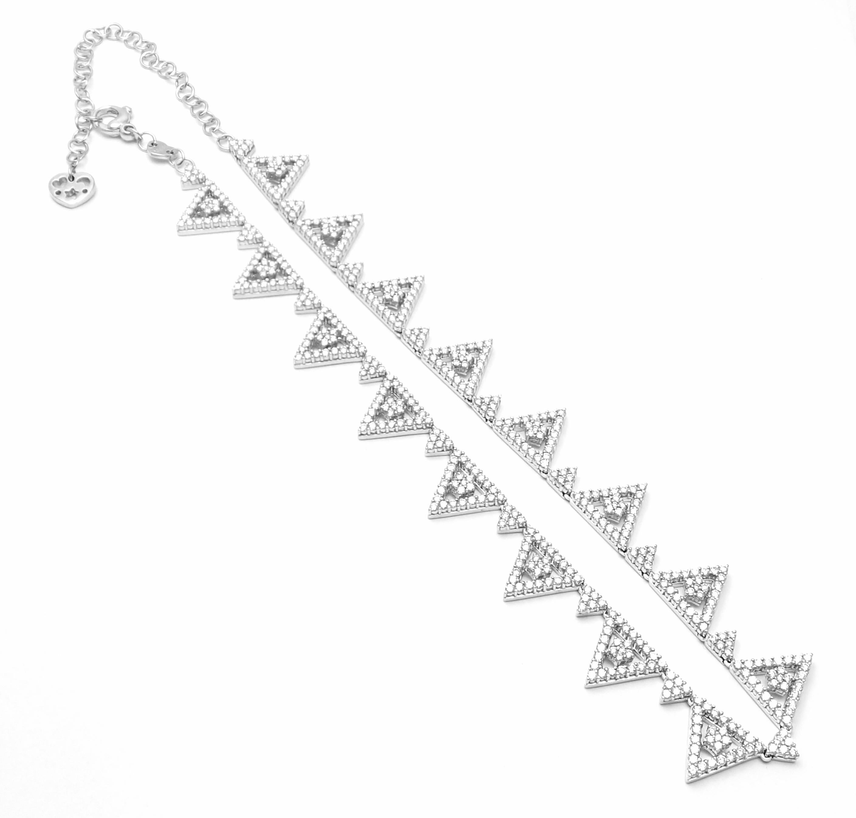 Women's or Men's Pasquale Bruni 8.8 Carat Diamond White Gold Necklace