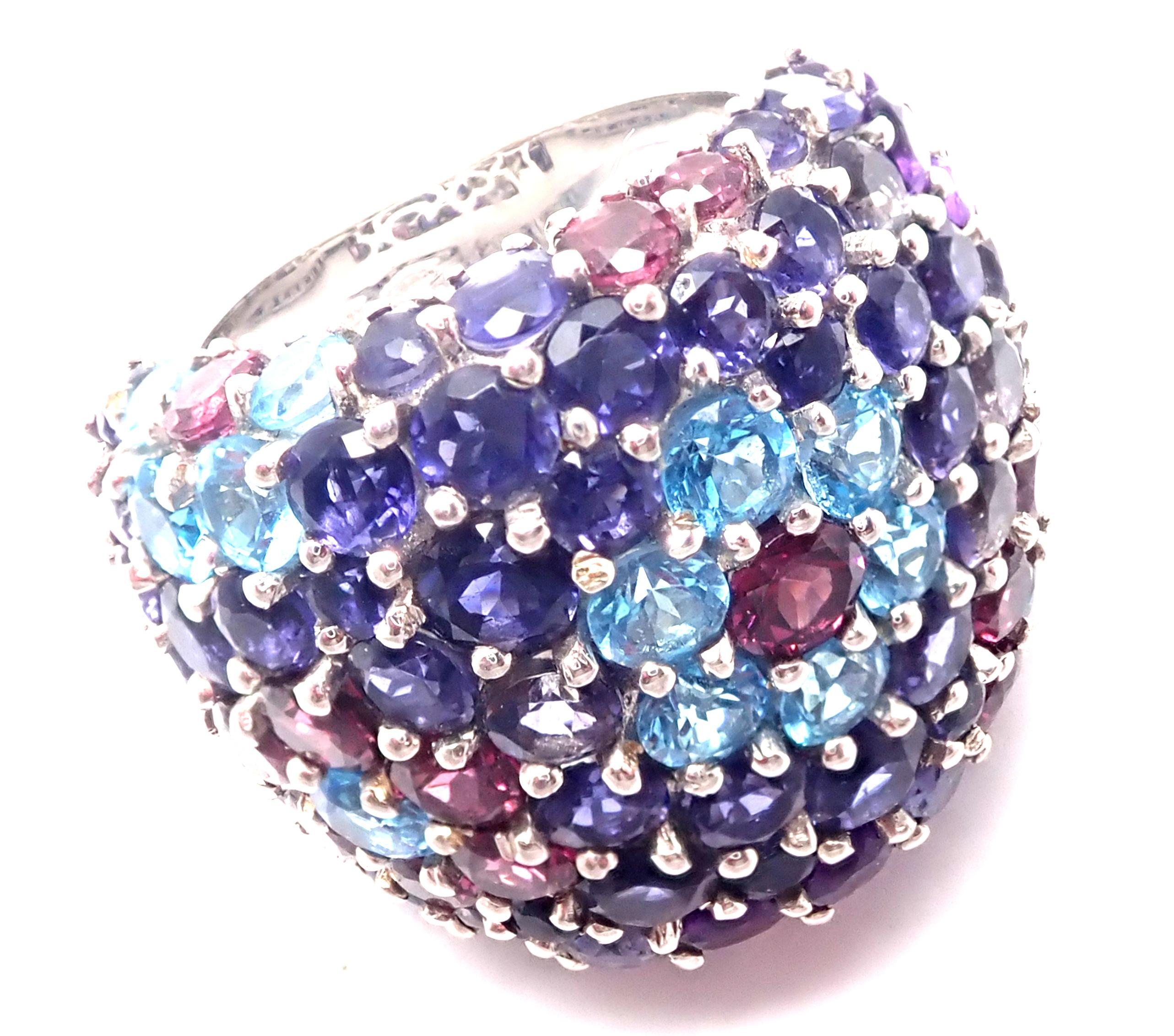 Pasquale Bruni Amethyst Blue Topaz Tourmaline White Gold Ring 1