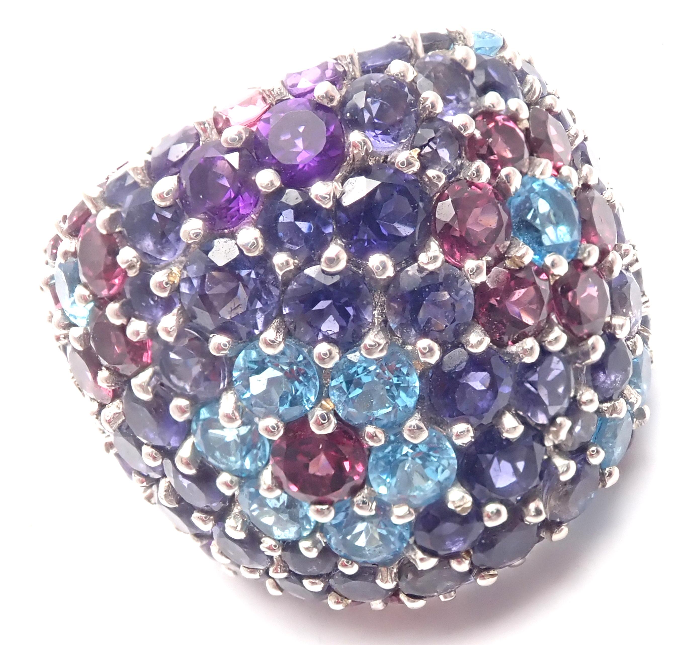 Pasquale Bruni Amethyst Blue Topaz Tourmaline White Gold Ring 3