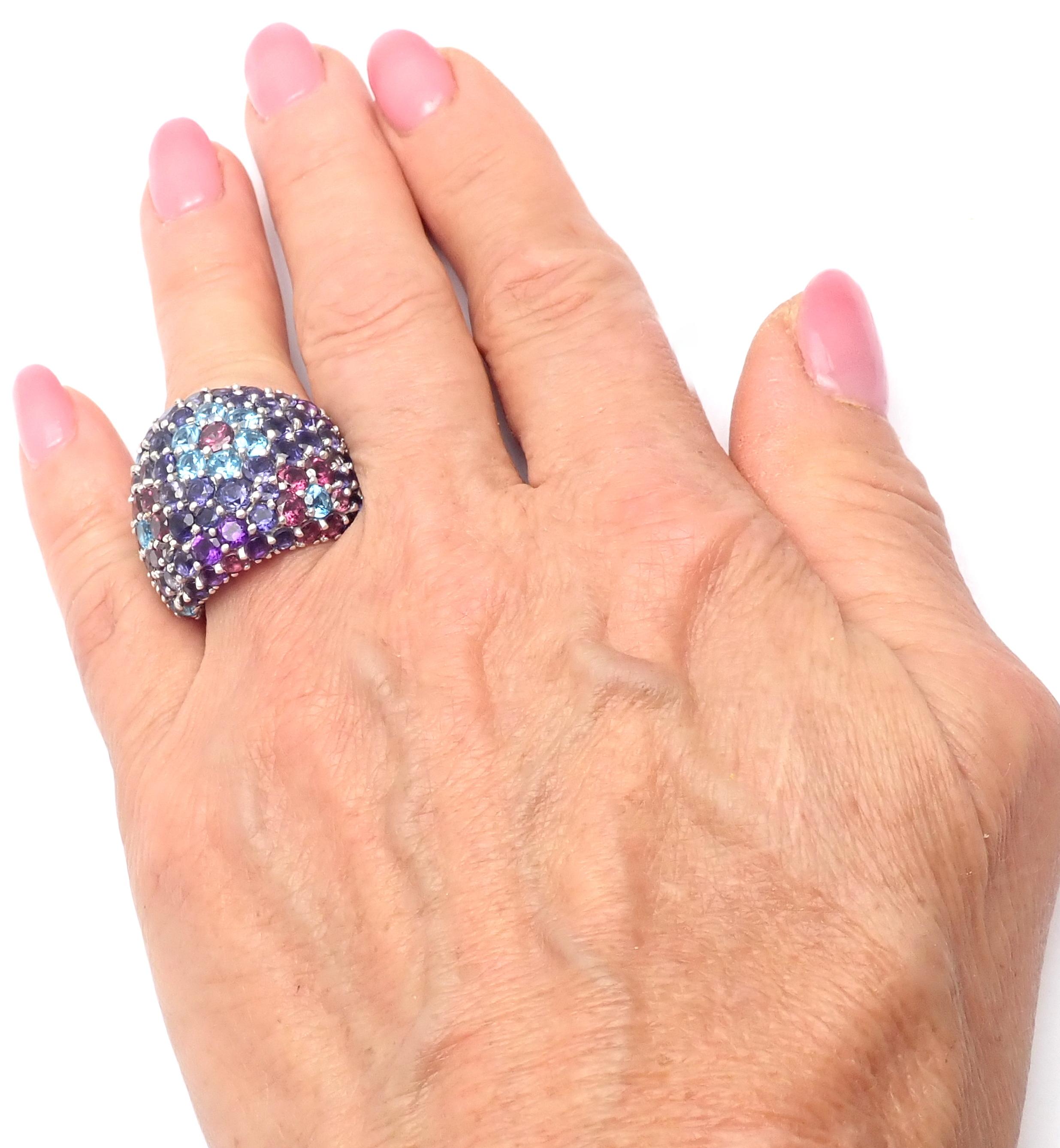 Pasquale Bruni Amethyst Blue Topaz Tourmaline White Gold Ring 4