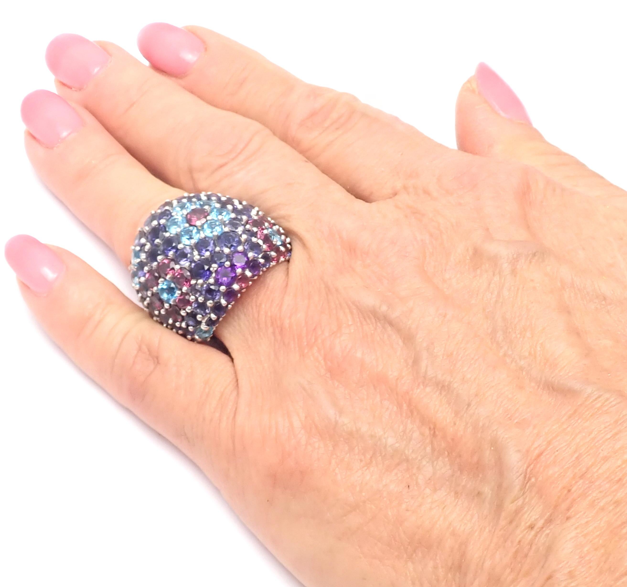 Pasquale Bruni Amethyst Blue Topaz Tourmaline White Gold Ring 5