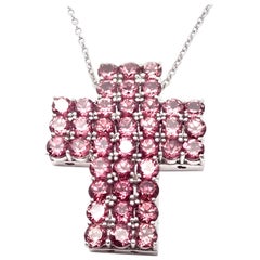 Pasquale Bruni Amethyst Cross White Gold Pendant Necklace