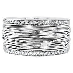 Pasquale Bruni Amor Est Vita Wide Band in White Gold