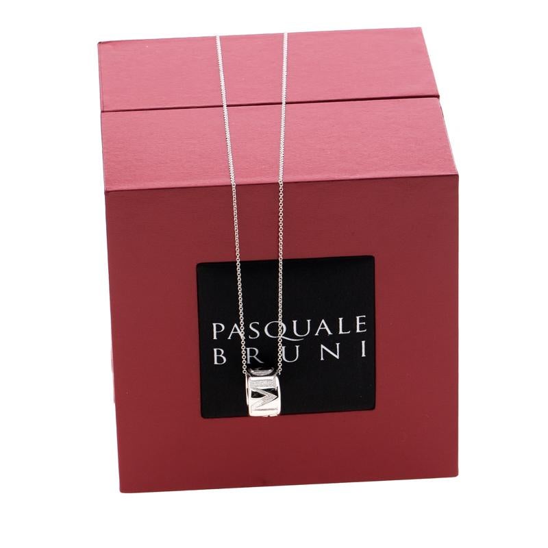 Contemporary Pasquale Bruni Amore 18k White Gold Pendant Necklace