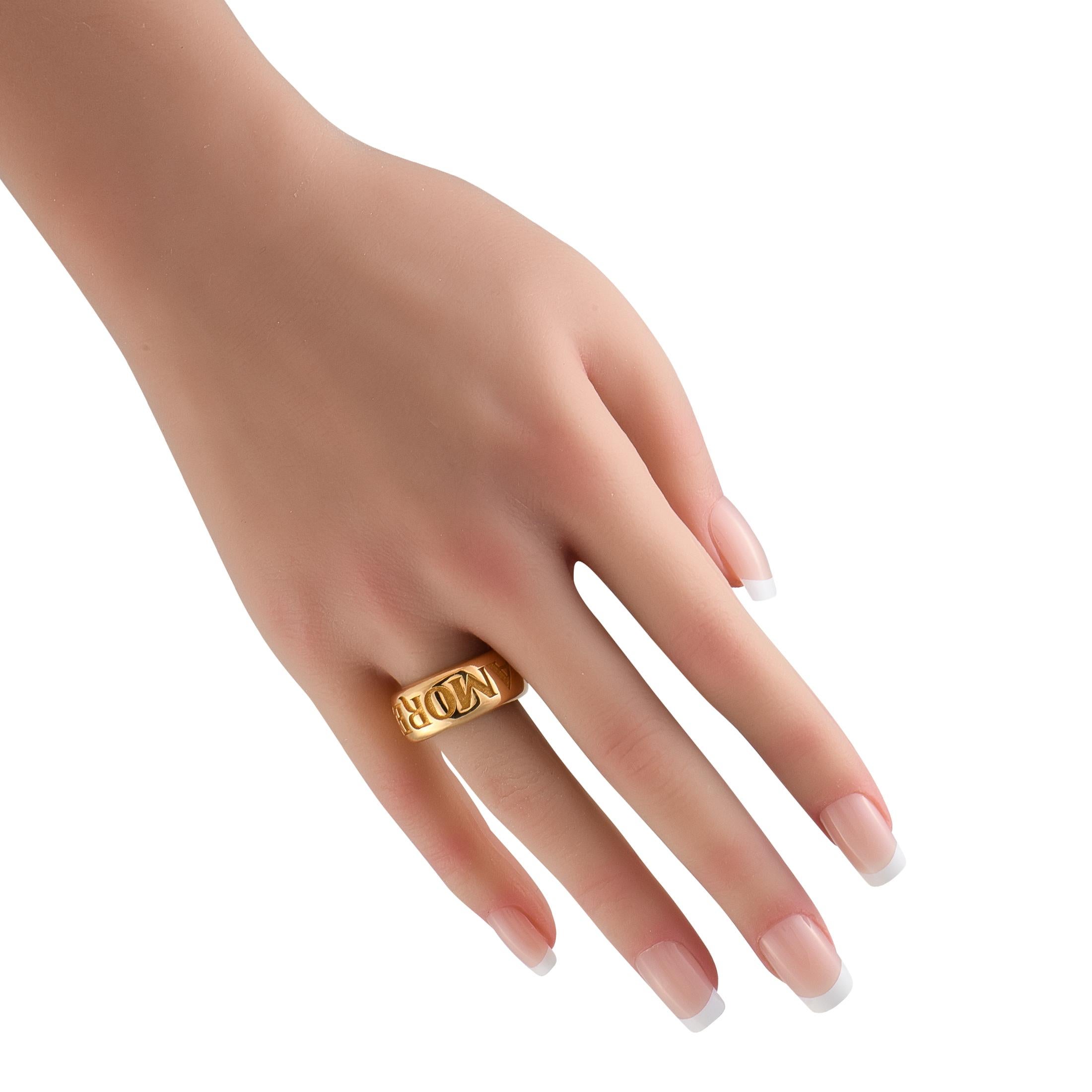 Pasquale Bruni Amore 18K Yellow Gold Band Ring In New Condition For Sale In Southampton, PA