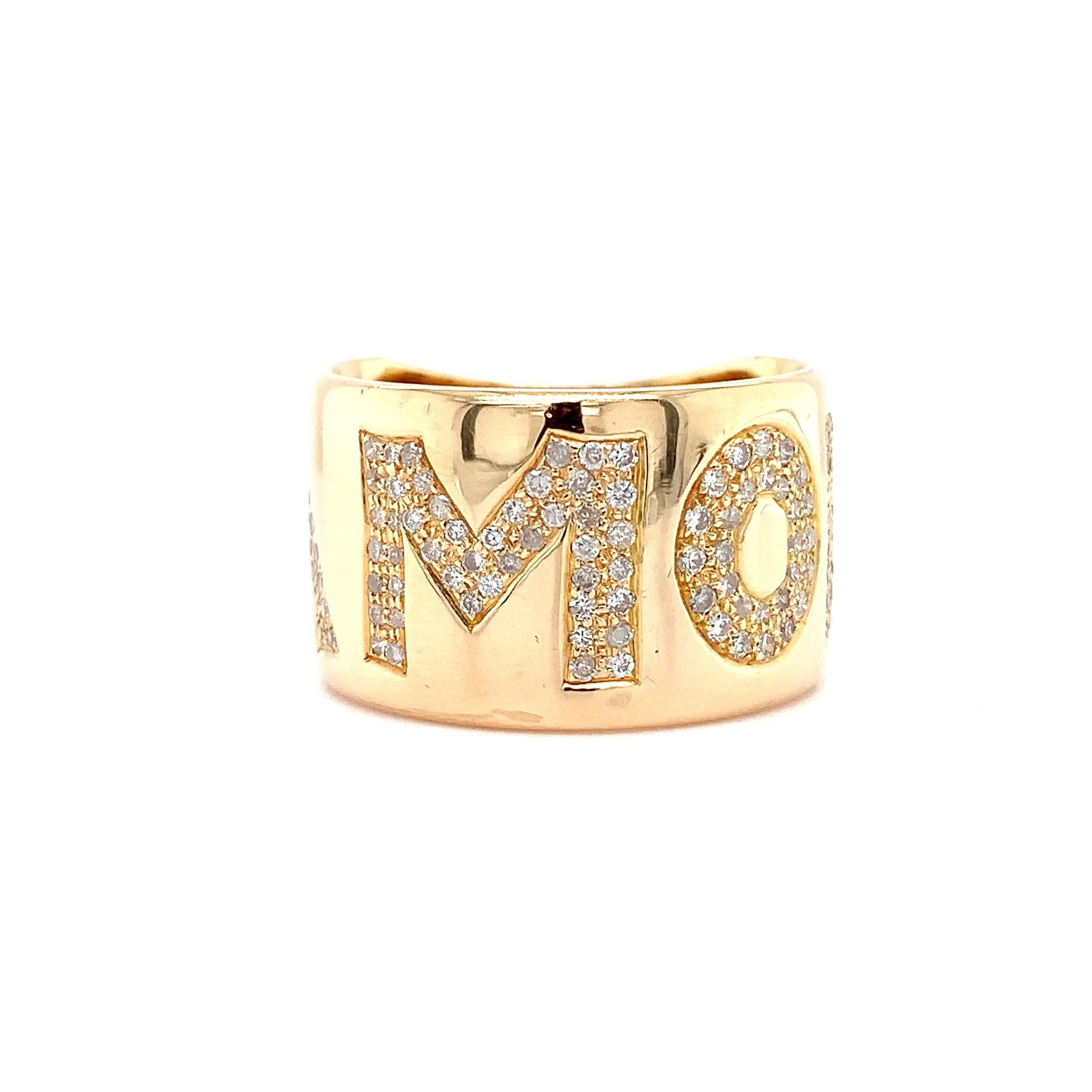 Pasquale Bruni Amore chunky cocktail ring 18k yellow gold ring In Excellent Condition For Sale In London, GB