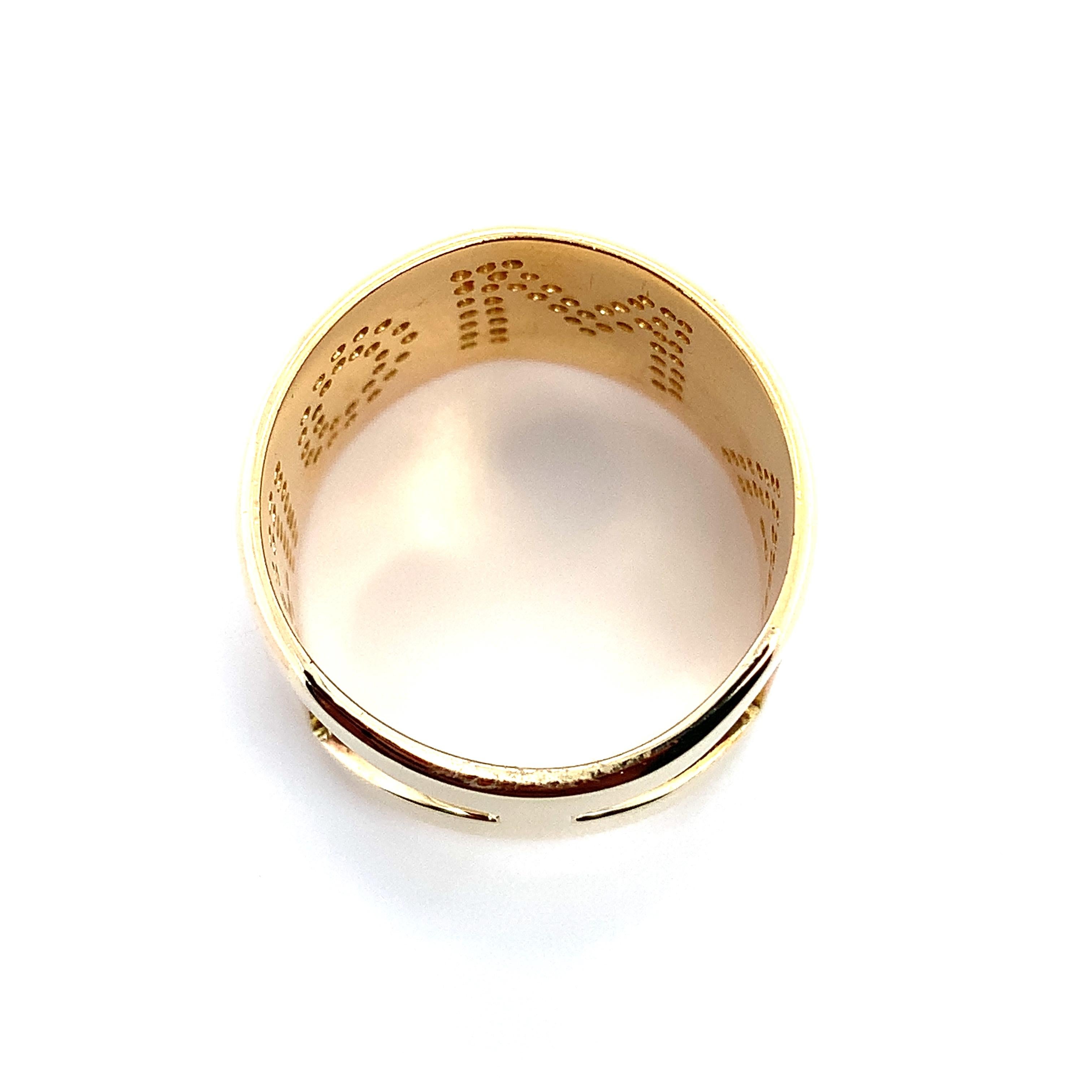 Women's Pasquale Bruni Amore chunky cocktail ring 18k yellow gold ring For Sale