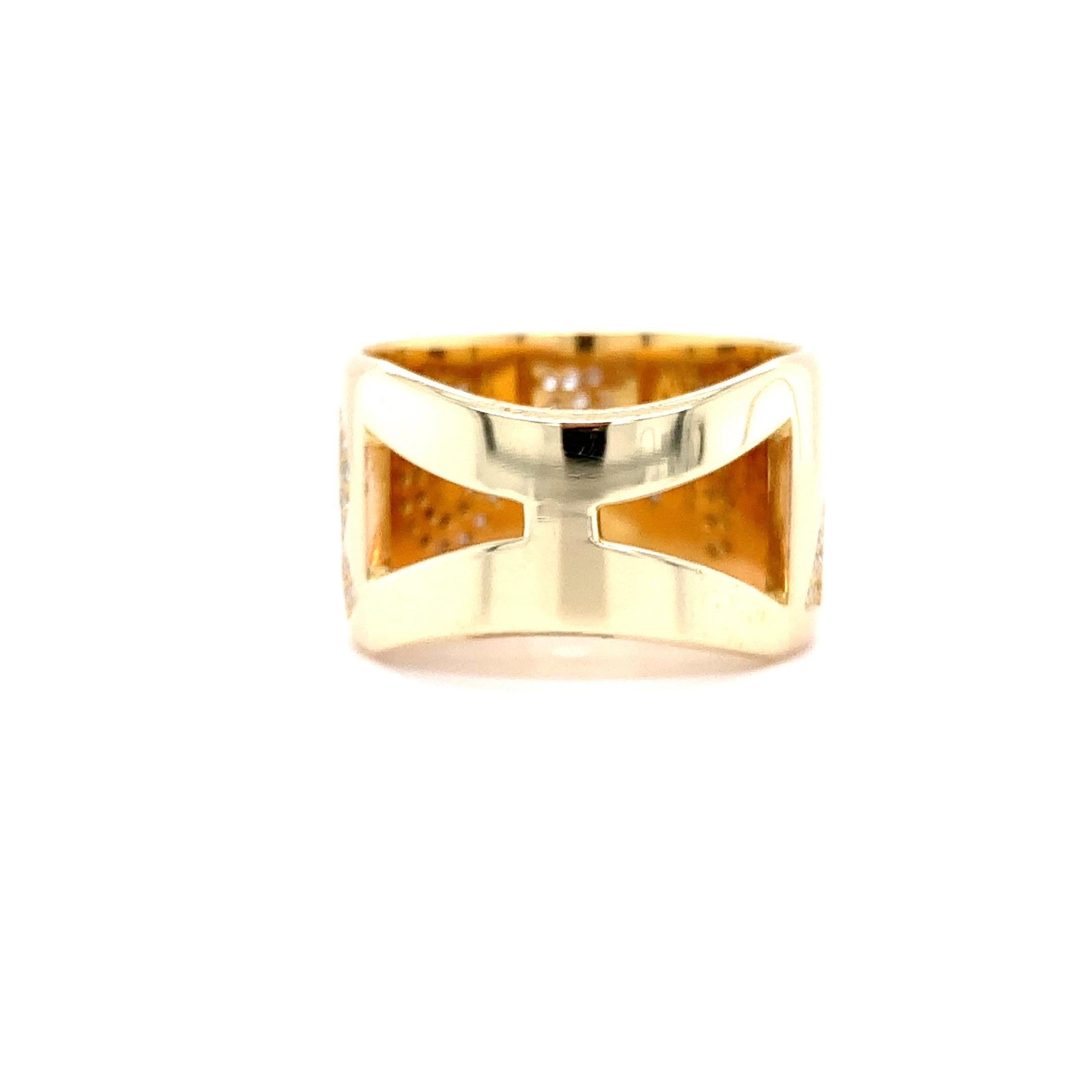 Pasquale Bruni Amore chunky cocktail ring 18k yellow gold ring For Sale 1