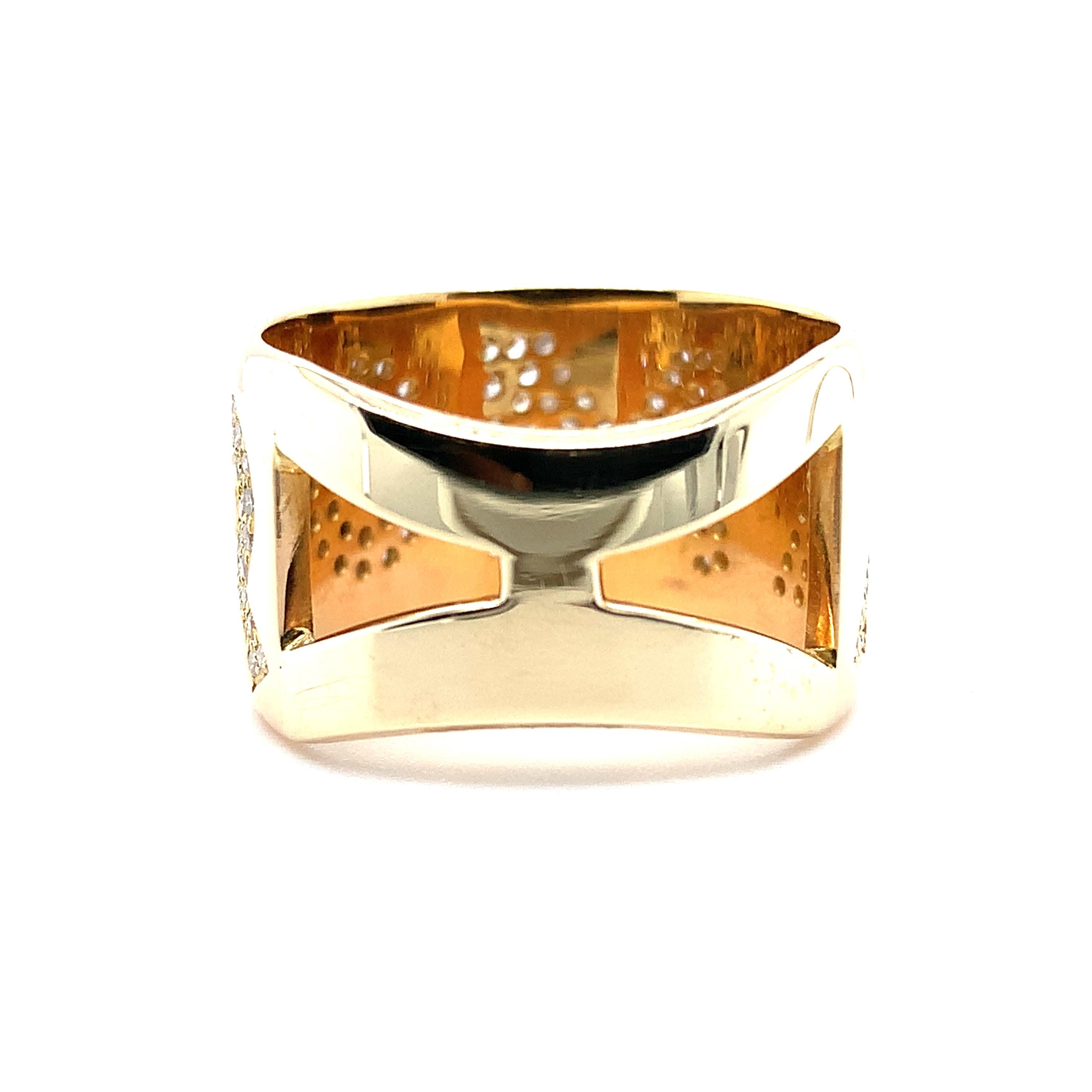 Pasquale Bruni Amore chunky cocktail ring 18k yellow gold ring For Sale 2