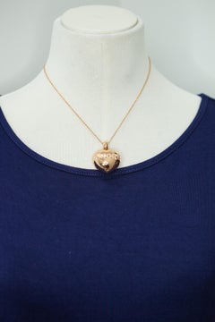 Pasquale Bruni “Amore” Heart Pendant Necklace in 18K Rose Gold with Diamonds