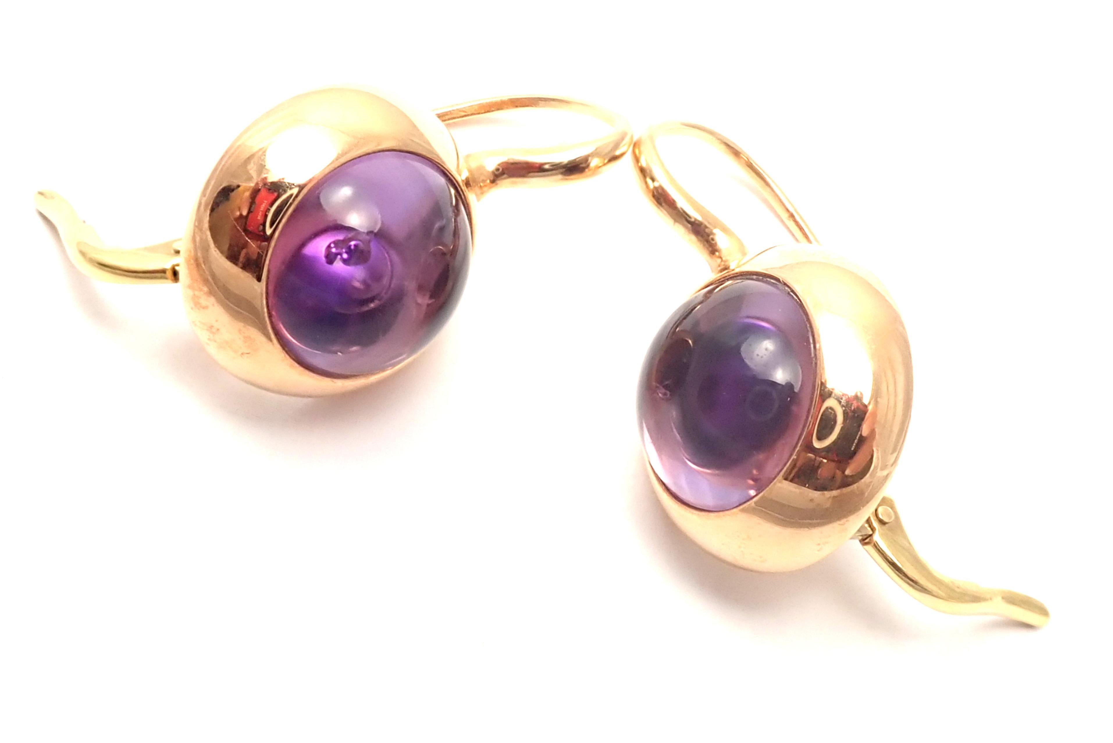 Pasquale Bruni Avant Garde Amethyst Diamond Yellow Gold Earrings 1