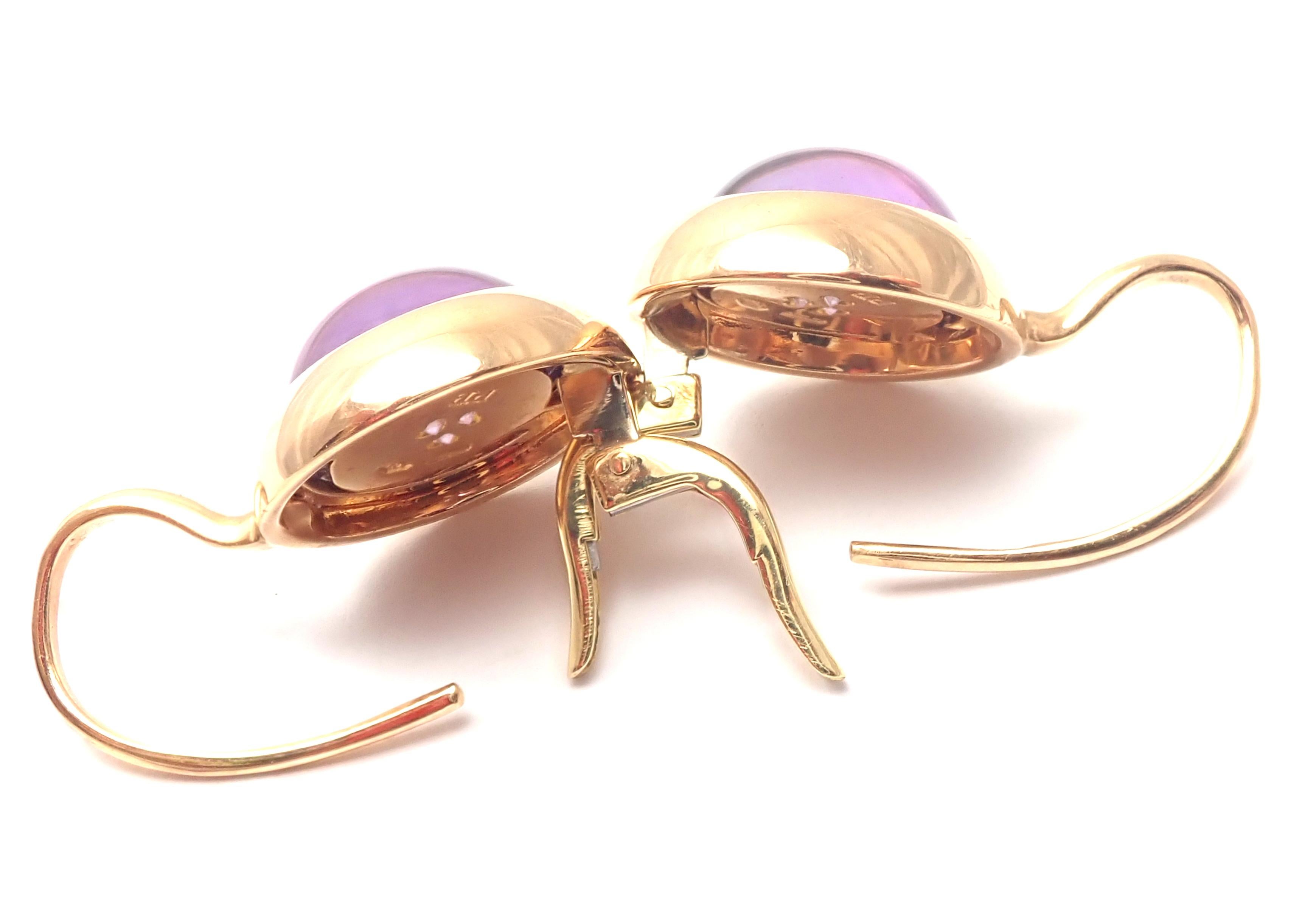 Pasquale Bruni Avant Garde Amethyst Diamond Yellow Gold Earrings 2