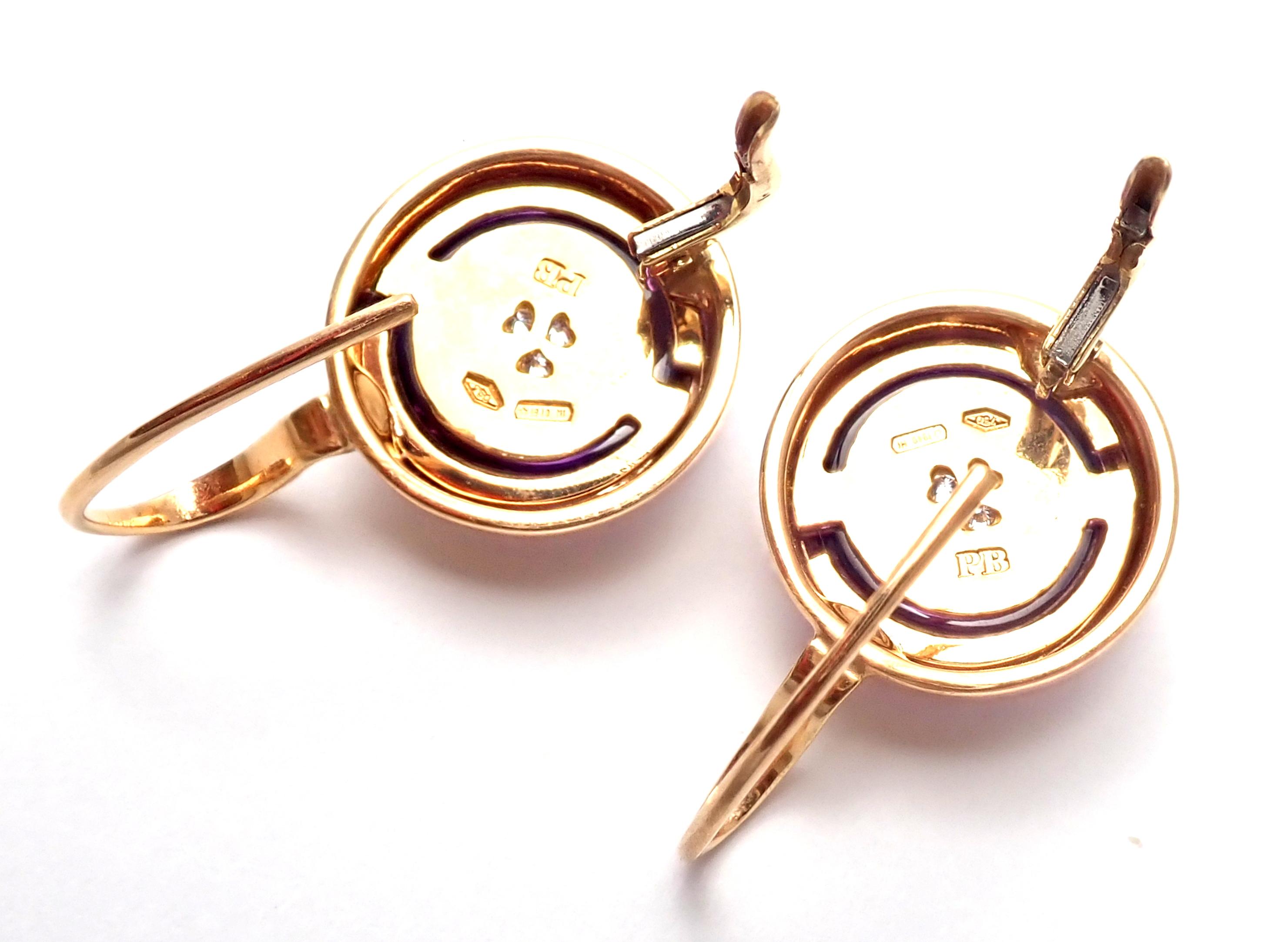 Pasquale Bruni Avant Garde Amethyst Diamond Yellow Gold Earrings 3