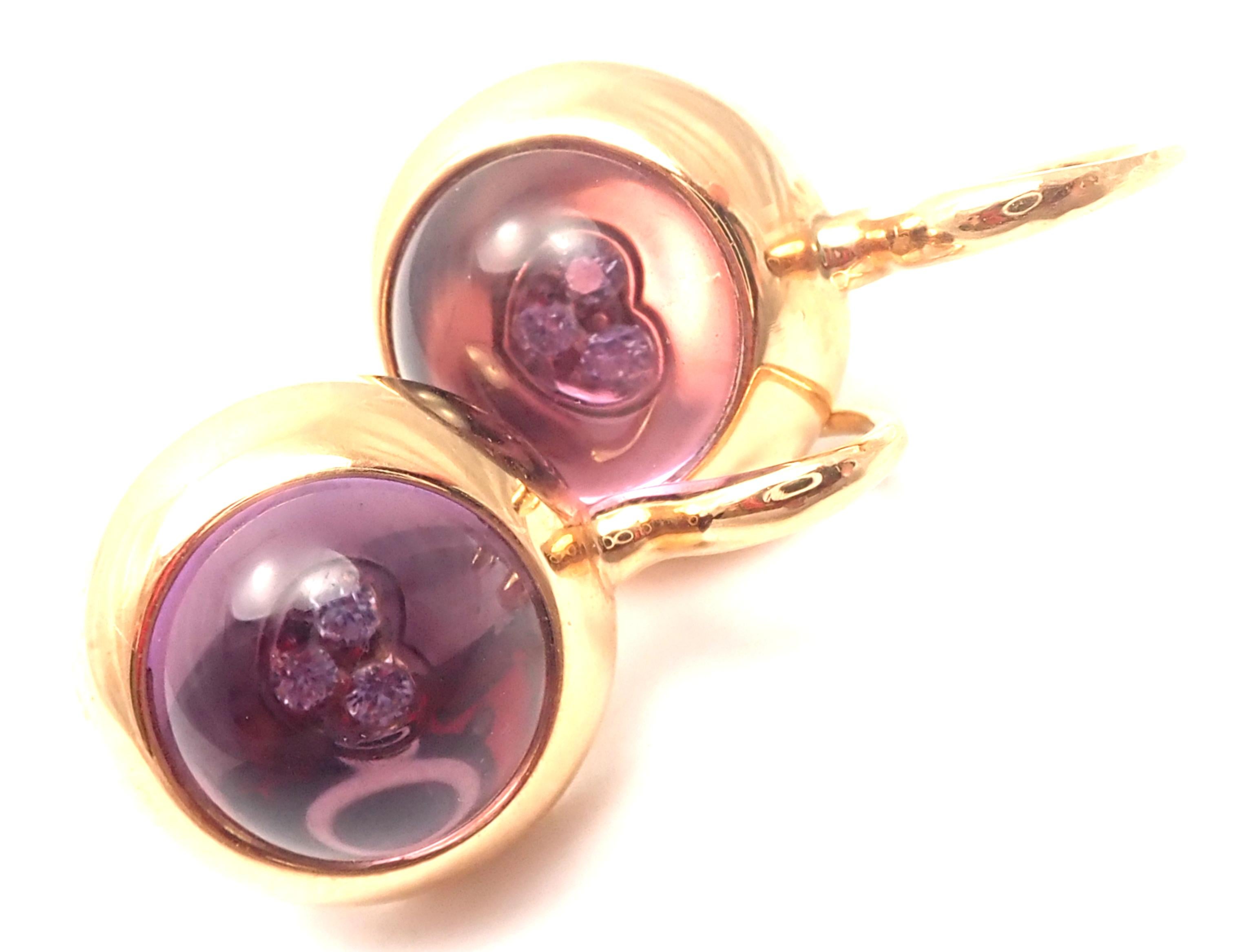 Pasquale Bruni Avant Garde Amethyst Diamond Yellow Gold Earrings 4