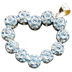 Pasquale Bruni Blue Topaz and Diamond Heart Necklace